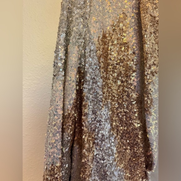 NEW 12th Tribe Genevieve Sequin Blazer Jacket Iridescent Gold Silver Small NWT - Picture 6 of 11